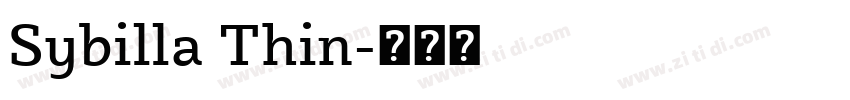 Sybilla Thin字体转换